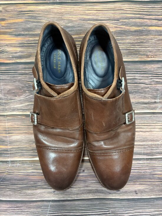 Cole Haan Men\'s Warner Grand Double Monk Strap Brown Leather Shoes Size 11.5 main image 6